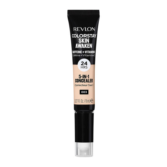 Picture of Revlon ColorStay Skin Awaken 5-in-1 Concealer, Lightweight, Creamy Longlasting Face Makeup with Caffeine & Vitamin C, For Imperfections, Dark Circles & Redness, 003 Cool Ivory, 0.27 fl oz