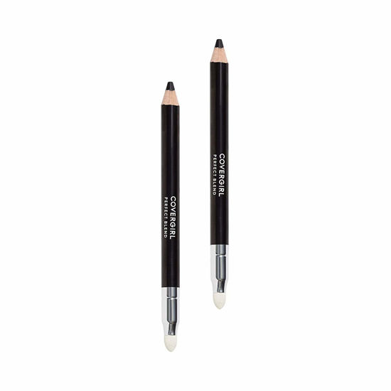 Picture of COVERGIRL Perfect Blend Eyeliner Pencil, Basic Black Color, Eyeliner Pencil With Blending Tip for Precise Or Smudged Look, 2 Count