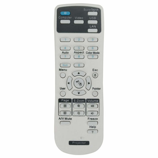 Picture of AIDITIYMI Remote Control for Epson PowerLite 1945 1950,EB-108 EB-2042 EB-2142W EB-2247U,EX71 EX3200 EX5200 EX7200,VS335W VS210 VS310 VS315W,BrightLink 536Wi 585Wi,EMP-410W EMP-822 Multimedia Projector