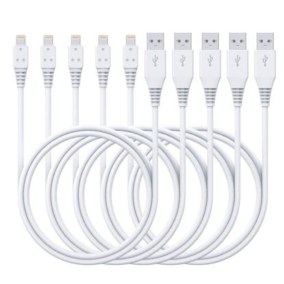 Picture of iPhone Charger 3ft 5Pack,Lightning Cable 3 Foot,MFi Certified Charging Cord 3 feet Compatible with Apple iPhone 11/Pro/Max/SE/X/XS Max/XR/8/8 Plus/iPad/iPod (White)