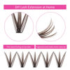 Picture of Individual Lashes 120pcs Cluster Lashes Mix Dark Brown Lash Extensions DIY Eyelash Extension D Curl Lash Clusters Eyelash Clusters Colored Lash Extensions (Brown 20D-0.07D,8-15mm)