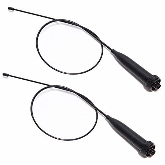 Picture of 2 Pack ABBREE AR-776 Titanium 14.2-Inch Whip Dual Band UV VHF/UHF 144/430Mhz Soft Flexible Antenna SMA-Female for Kenwood TYT BAOFENG BF-F8HP UV-5R UV-82 GT-3 Two Way Radio