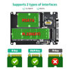 Picture of ELUTENG M.2 NGFF to SATA Adapter MSATA and B Key/B&M Key M.2 NGFF SDD to 2.5" SATA III 2 in 1 Converter Supports MSATA/M.2 NGFF 2280, 2260, 2242, 2230 (Not Support NVME SSD)