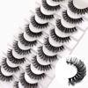 Picture of Veleasha Russian Strip Lashes DD Curl False Eyelashes Fluffy Wispy Faux Mink Lashes 10 Pairs Pack (D04)