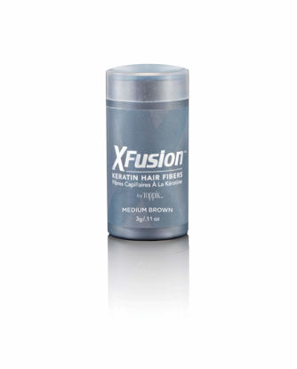 Picture of XFusion Keratin Hair Fibers - Medium Brown (3g Travel Size)