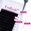 Picture of Classic Eyelash Extensions Lash Extension Supplies Matte Dark Black Individual Eyelash Extension Classic Lash Extensions Professional (0.15-D, 17mm)