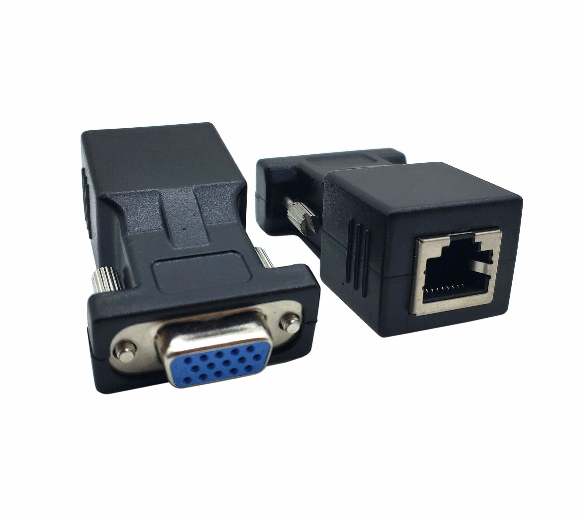 Getuscart- Haokiang Vga Extender Over Ethernet Adapter, (2-pack) Vga 15 