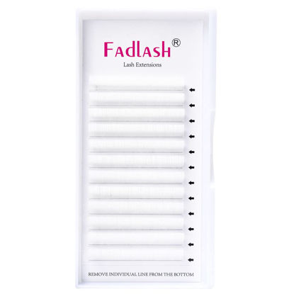 Picture of White Lash Extensions Individual Eyelash Extensions Premium Classic Lash Extensions 0.15 Semi Permanent Colored Lash Extensions Professional (White0.15-D, 14mm)