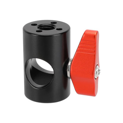 Picture of CAMVATE Light Stand Head Adapter with ARRI 3/8"-16 Thread Hole and 4 Locating Hole(Red)-3113