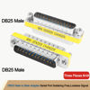 Picture of MEIRIYFA DB25 25 Pin Gender Changer D-SUB 25Pin Coupler Serial Cable Gender Changer RS232 VGA Adapter Connetor for Applications Pack of 2 (Male to Male)