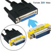 Picture of MEIRIYFA DB25 25 Pin Gender Changer D-SUB 25Pin Coupler Serial Cable Gender Changer RS232 VGA Adapter Connetor for Applications Pack of 2 (Male to Male)