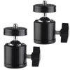 Picture of 2 Pcs 360° Rotating Swivel Mini Ball Head Ballhead with 1/4" Screw, Mount Bracket Holder Tripod, Aluminium Alloy 2.5oz Light Weight, Loads 4 lbs, Compatible with DSLR Smartphone, Action Cameras