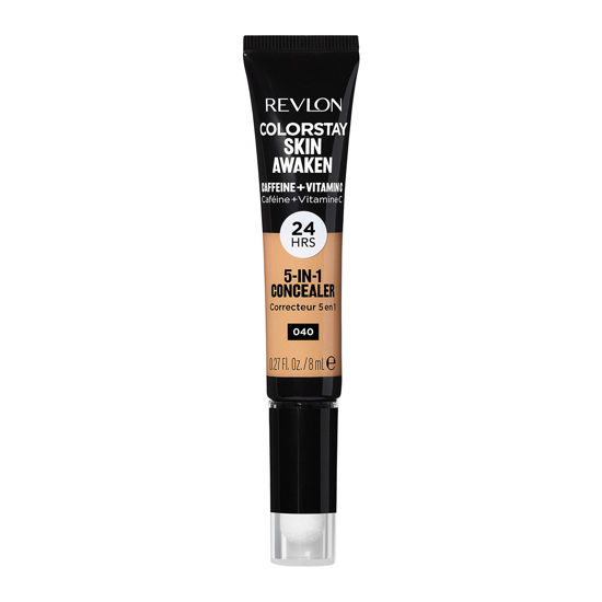 Picture of Revlon ColorStay Skin Awaken 5-in-1 Concealer, Lightweight, Creamy Longlasting Face Makeup with Caffeine & Vitamin C, For Imperfections, Dark Circles & Redness, 040 Medium, 0.27 fl oz