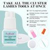 Picture of Cluster Lash Glue Individual Lash Glue 3-5S for Beginners 7-15 Days Long Lasting Clear Eyelash Glue DIY Eyelash Extension Glue Waterproof Lash Extension Glue for Self Application 5ml