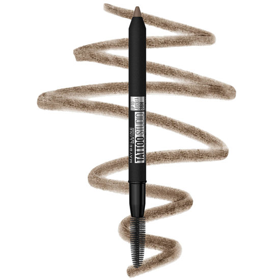 Picture of Maybelline New York TattooStudio Waterproof Eyebrow Pencil, Sharpenable, Longwear, Long Lasting Eyebrow Pencil, Defined Brows, Pigment Brow Pencil, Blonde, 1 Count