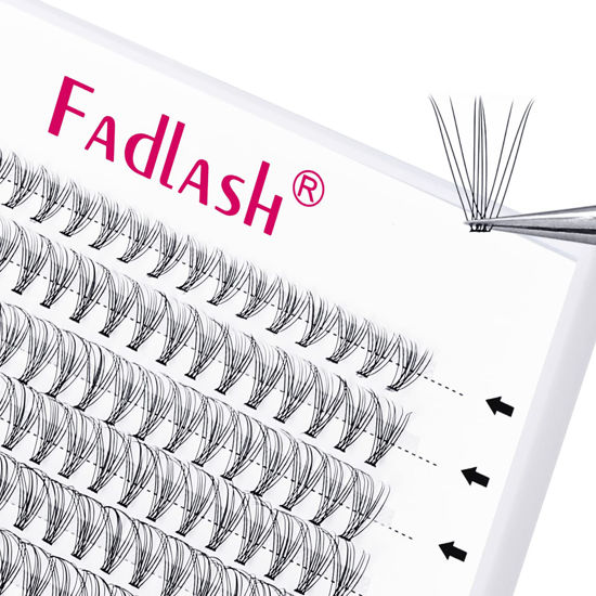 Picture of Lash Clusters 72 Individual Lashes Mixed Length Wispy Cluster Lashes Eyelash Clusters DIY Eyelash Extension Individual Lash Extension Supplies Mix (10D-0.10C, 8-15mm)