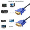 Picture of UVOOI VGA to VGA Cable 10FT, VGA Cord for Computer Monitor Gold-Plated SVGA Cable 1080P HD15 Male to Male