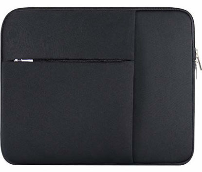 Picture of Laptop Sleeve 13 Inch,Upgraded Durable 13.3 Inch Laptop Case Sleeve Bag Compatible with 13-13.3 inch MacBook Pro, MacBook Air, Business Briefcase Water Repellent Polyester Case for Notebook, Black