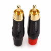 Picture of MOBOREST RCA Male Plug Adapter Audio Phono Gold Plated Solder 24K Gold Speaker Plugs RCA Jack Cable Connector Adapter(RCA Male-2pack)