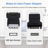 Picture of Duttek SATA Male to molex Female Adapter, SATA to LP4, molex to SATA Power Adapter,15Pin SATA Male to 4 Pin IDE Female Adapter Connector Apply to Connector for Hard Drives (2 Packs)