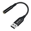 Picture of DCHAV USB to 3.5mm Jack Audio Adapter Headphone Microphone External Sound Card AUX USB Type A to 3.5 mm Cable 4 Pole TRRS Female Interface Line Control for PC Laptop Speaker Headset PS4 PS5, Black