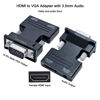 Picture of DTech HDMI to VGA Adapter with 3.5mm Audio Port (PC HDMI Source Output to VGA TV) for Old Computer Monitor Laptop Projector 1080P Video (Female HDMI in, Male VGA Out adaptador)