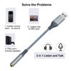 Picture of DCHAV USB to 3.5mm Audio Adapter Microphone Headphone Jack External Sound Card AUX USB Type A to 3.5 mm Cable 4 Pole TRRS Female Interface Line Control for PC Laptop Desktop Speaker Headset, Grey