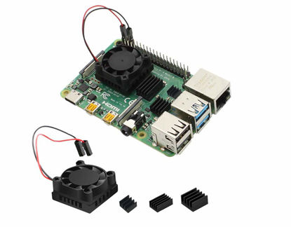 Picture of Easycargo Raspberry Pi 4 Heatsink Fan Kit for Cooling Cooler Raspberry Pi 4 B, Raspberry Pi 3 B+ 25mm 5V