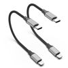 Picture of USB C to Lightning Cable 1ft, 2Pack Short iPhone Charger Cord MFi Certified Braided Fast Charging Type C to Lightning Cable Compatible with Apple iPhone 14/13/12/11Pro/X/XR/8/7/6s/Plus/SE/iPad