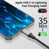 Picture of USB C to Lightning Cable 1ft, 2Pack Short iPhone Charger Cord MFi Certified Braided Fast Charging Type C to Lightning Cable Compatible with Apple iPhone 14/13/12/11Pro/X/XR/8/7/6s/Plus/SE/iPad