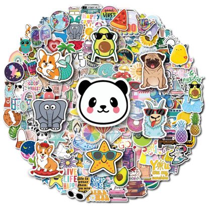 Picture of 200Pcs Water Bottle Stickers for Kids Teens, Waterproof Vinyl Stickers, Aesthetic Laptop Stickers, Stickers for Water Bottles,Cute Stickers Packs