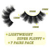 Picture of Veleasha Eyelashes Full&Volume Faux Mink Lashes 6D Fluffy Lashes Reusable Handmade False Eyelashes 7 Pairs Eye Lashes (610)