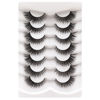 Picture of Veleasha Fox Eye Lashes False Eyelashes Natural Look Wispy Lashes Fluffy Handmade Fake Eyelashes Faux Mink Lashes 7 Pairs Pack (028)