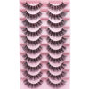 Picture of Veleasha Eyelashes D Curl Fluffy False Eyelashes Multi-layered Effect Cat Eye Lashes that Look Like Extensions 10 Pairs Lashes Pack (70A)