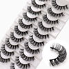 Picture of Veleasha Russian Strip Lashes DD Curl False Eyelashes Fluffy Wispy Faux Mink Lashes 10 Pairs Pack (D02)