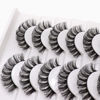 Picture of Veleasha Russian Strip Lashes DD Curl False Eyelashes Fluffy Wispy Faux Mink Lashes 10 Pairs Pack (D02)