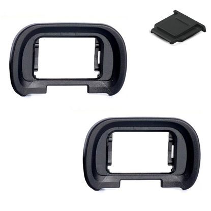 Picture of Viewfinder Eyecup Eye Cup FDA-EP19 for Sony Alpha A7R V A7RV A7R5 A7 IV A7M4 A7IV A1 & A7S III A7SIII A7S3 ILCE-7SM3, PCTC Replaces Sony FDA-EP19 Eyecup & Hot Shoe Cover (2+1 Pack)