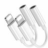 Picture of LLARIMIN (2Pack) for iPhone Headphone Adapter to 3.5 mm Headphone Jack Converter for iPhone Se/11/7/7Plus/ 8/8Plus/X/10/XR Dongle for iPhone Earphone Audio Aux Adapter for iPhone Connector Adapter