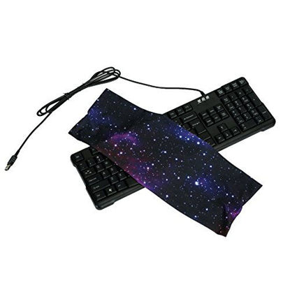 Picture of Computer Dust Cover Monitor + Keyboard 2 Pieces Set PC dust proof Computer covers Case HZC60-Blue-L