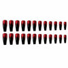 Picture of Vaveah 24 Pcs Press on Nails Coffin for Women, Extra Long Fake Nails Glue on Nails, False Nails with Glue (Black Mixed Red)