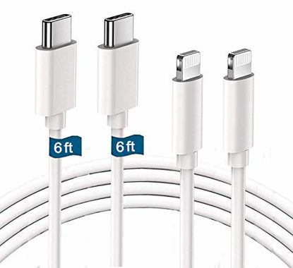 Picture of iPhone 12 Fast Charger Cable USB C to Lightning Cable - Onpro 2 Pack 6ft MFi Certified Charging Cord-Type C Port Support Charging Syncing Compatible with iPhone 12 Mini Pro Max 11 SE(2020) X XS XR 8