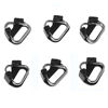 Picture of 6 Pieces Stainless Steel Lug Ring Camera Triangle Split Ring with ABS Cap Compatible with Canon Sony Nikon Fujifilm Lecia Olympus Pentax Panasonic SLR D-SLR NF Mirrorless Camera Round Eyelet