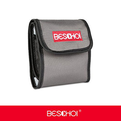 Picture of Beschoi 3 Pockets Slots Lens Filter Case Wallet Pouch for Circular or Square Filters