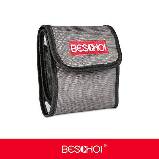 Picture of Beschoi 3 Pockets Slots Lens Filter Case Wallet Pouch for Circular or Square Filters