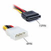 Picture of DaFuRui 5-Pack 4 Pin Molex to 15 Pin SATA Power Cable Adapter for IDE 8 Inches