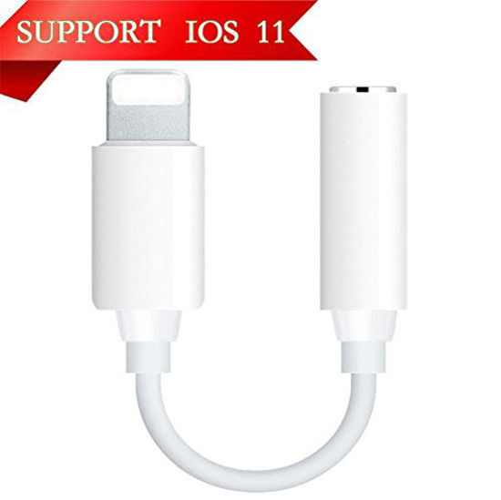 Picture of Lighting to 3.5mm Headphone Jack Adapter for iPhone 7/7Plus/8/8Plus/X/10 Audio Adaptor Jack Earphone Connector Cable AUX Audio Jack Music&Control Headphone Cable Earpod Adapter Support All iOS Version