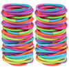 Picture of 120 Pcs No Damage Elastics Hair Ties, Assorted Hair Bands Perfect for Medium to Thick Hair, Multicolor Pony tails Holders for Men, Women, Girls and Boys (4mm)