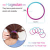 Picture of 120 Pcs No Damage Elastics Hair Ties, Assorted Hair Bands Perfect for Medium to Thick Hair, Multicolor Pony tails Holders for Men, Women, Girls and Boys (4mm)