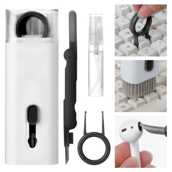 Picture of 7 in 1 Electronic Cleaner kit, Keyboard Cleaning Kit with Brush, Multifunctional Cleaner Set for Airpods pro/Laptop/Phone/Computer/Screen (Gray-Black)