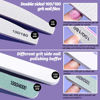 Picture of Nail Files and Buffers, FANDAMEI Nail Cuticle Remover Kit with Nail File, Nail Buffer Block, Cuticle Nipper/ Pusher/ Peeler. Nail Cuticle Oil Lavender for Nail Care